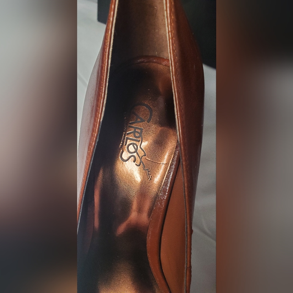 Carlos by Carlos Santana-size 7M - "Destiny" pumps/stiletto brown leather shoes - Picture 8 of 8